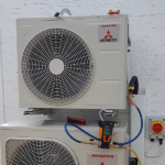 AirCon heat exchanger on outside of building